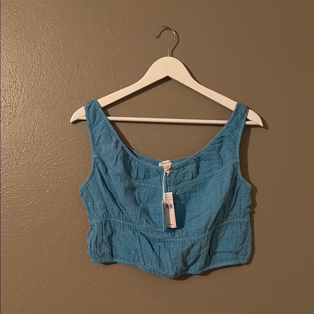 American Eagle Outfitters Fitted Crop Tank Top